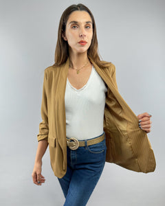 BLAZER ITALIANO RAYADO VIENA CAMEL