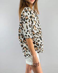 BLUSA ITALIANA PRINT DOMINGA BLANCA