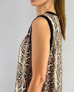 VESTIDO ITALIANO PRINT CANDELARIA SERPIENTE