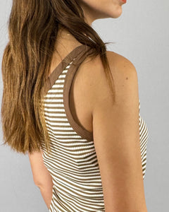 MUSCULOSA RAYADA MONTEVIDEO CHOCOLATE