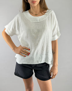 BLUSA LINO ITALIANO ADELA BLANCA