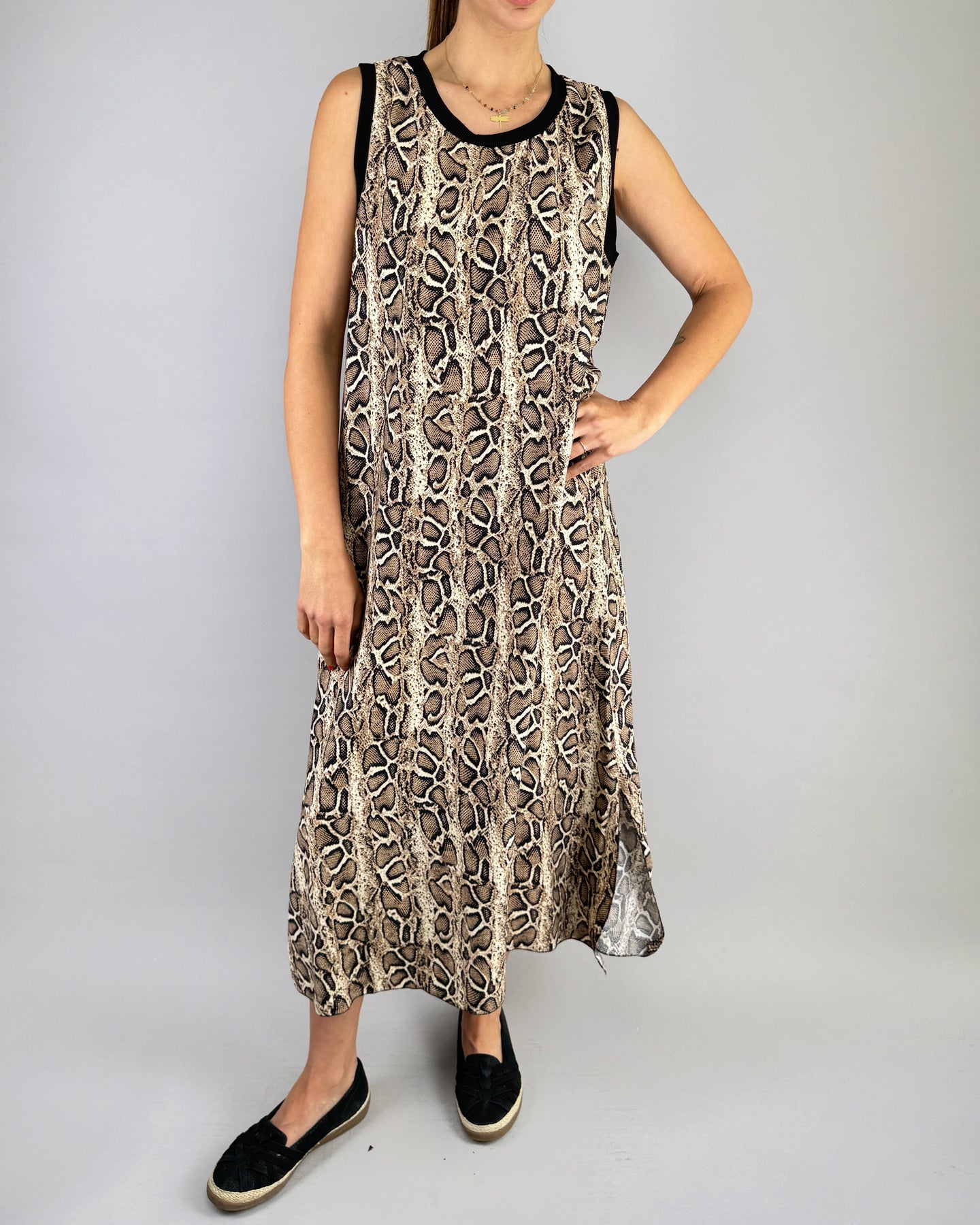 VESTIDO ITALIANO PRINT CANDELARIA SERPIENTE