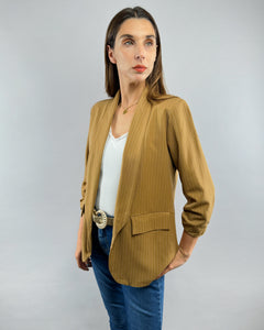 BLAZER ITALIANO RAYADO VIENA CAMEL