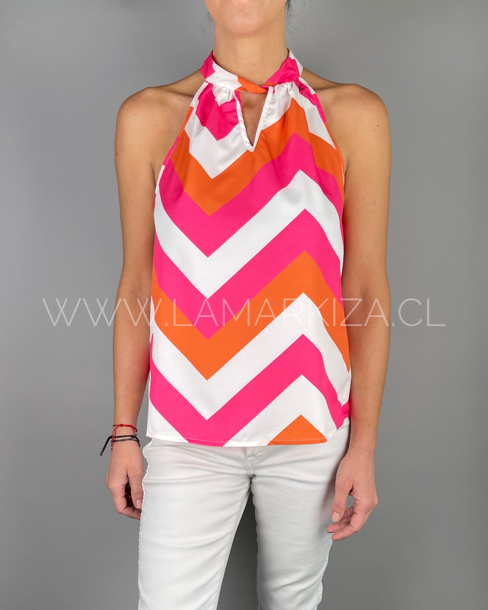 Blusa escote online halter